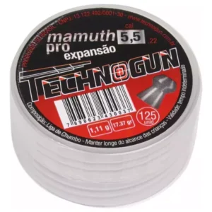 Chumbinho Mamuth Pro Expansão Cal 5,5 C/ 125 Un - Technogun