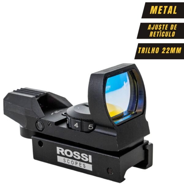Mira Holográfica Airsoft Multi Retículos com Mount 7/8 – Rossi